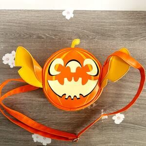 Disney Stitch Pumpkin HALLOWEEN Glow In The Dark Purse Crossbody EUC